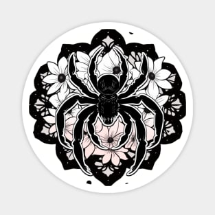 Cute Black and White Gothic Spider Magnet